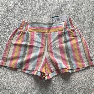 Roxy striped canvas shorts M